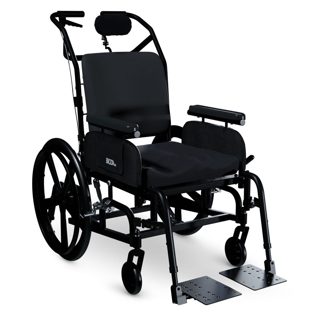 Broda Comfort Rehab Wheelchair with Tilt-in-Space (587) - tilt in space wheelchair (hero view)