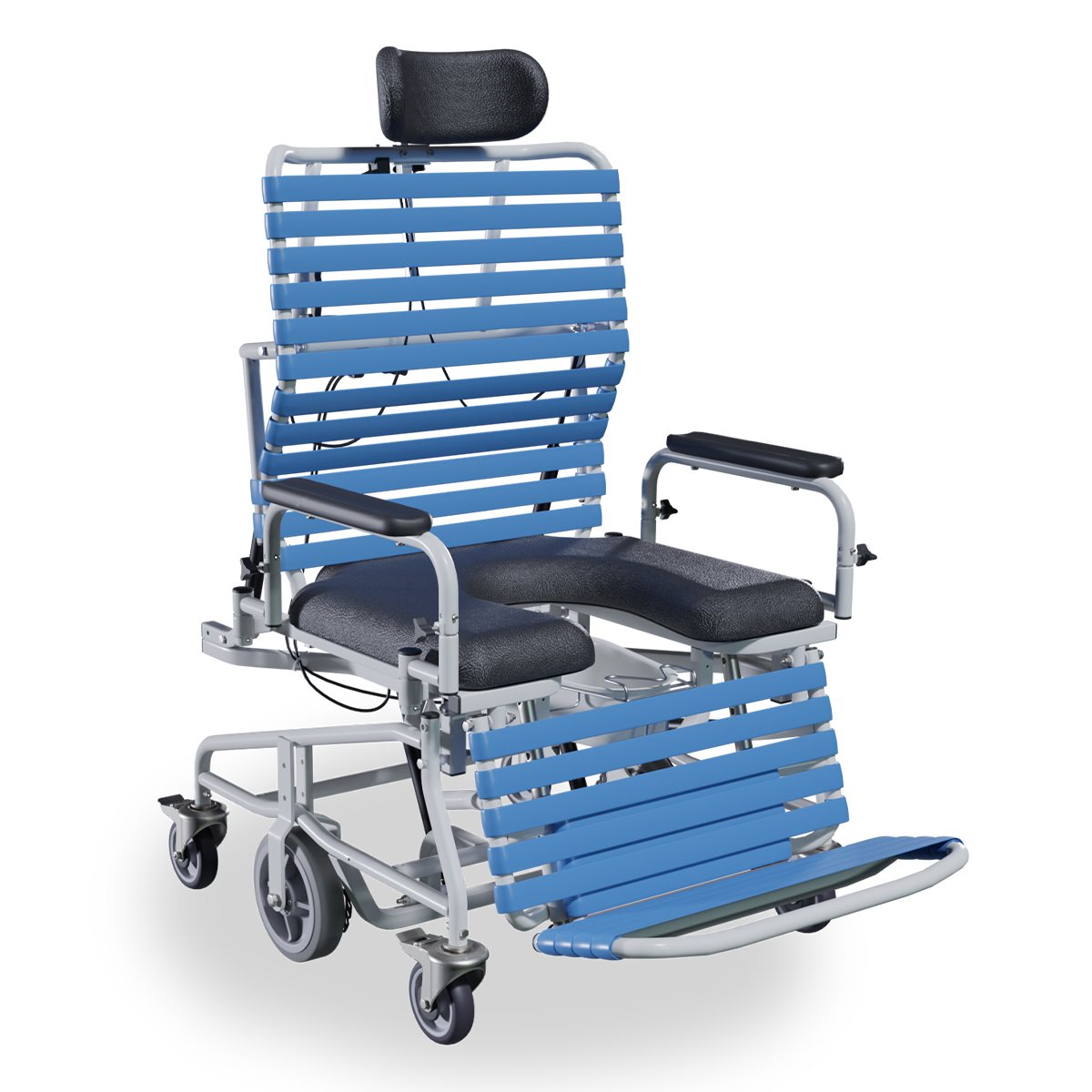 Broda Revive Bariatric Shower Commode Chair with Tilt & Recline (B385) - bariatric tilt shower commode chair (hero view)