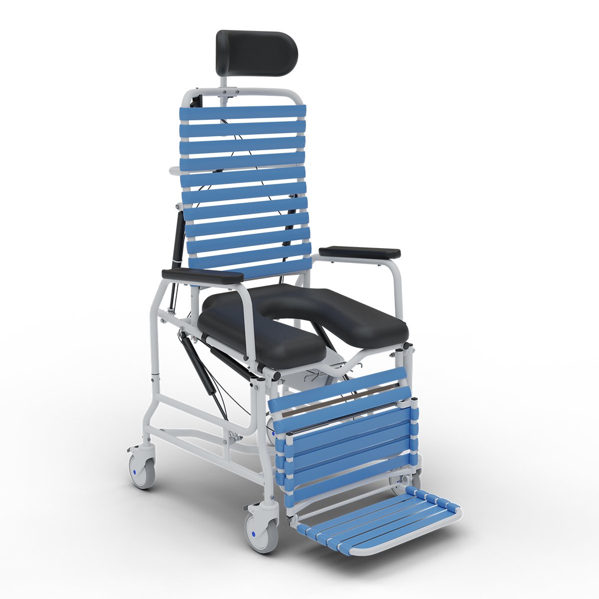 Broda Revive Shower Commode with Tilt & Recline (CS385) - tilt in space shower commode chair (hero view)
